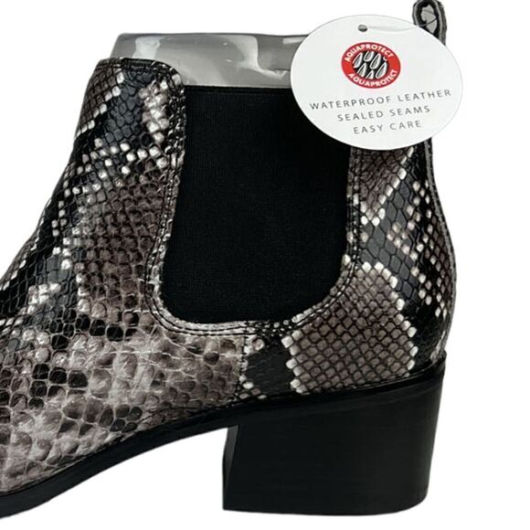 New Blondo Emelia Brown Snake Leather Waterproof Chelsea Ankle Boots 6 US /EU 36 - Picture 8 of 11